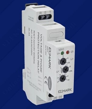 Feszültség figyelő relé 3 fázisú 415V Elmark MN3 41927