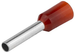 Szigetelt érvéghüvely 1,5mm L=16,4mm Piros E114 