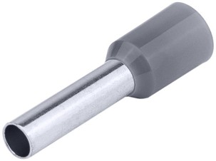Szigetelt érvéghüvely 4mm L=16,5mm E119 szürke