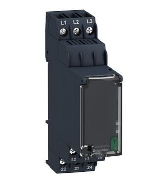Zelio Control háromfázisú fázisfigyelő relé, 2CO, 8A, 208…480V/AC RM22TG20